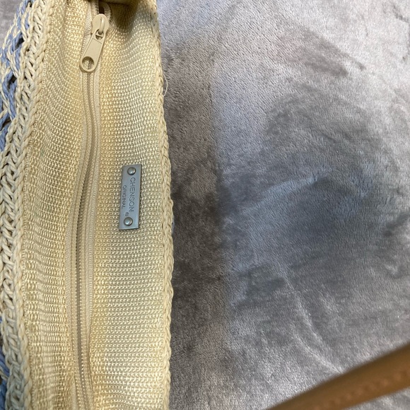 Chenson Original Woven Purse Handbag Blue Natural - Picture 7 of 7